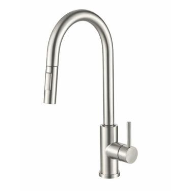 Imagem de Torneira Cozinha Gournet Misturador Monocomando Extensível Aço Inox Ac