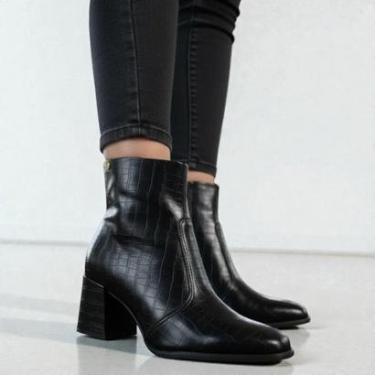 Imagem de Bota Feminina Cano Curto Salto Grosso Médio Casual Moleca 5352100-Feminino