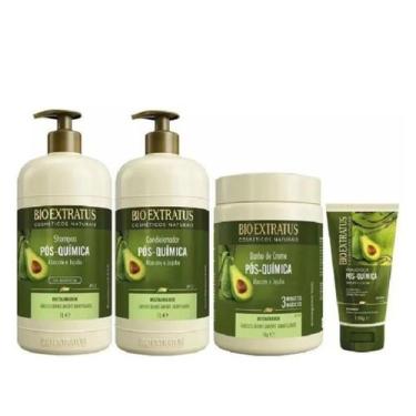 Imagem de Bio Extratus Pos-Quimica Shampoo+Condicionador+Banho de Creme 1L+Final