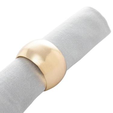 Imagem de 4 Anéis para Guardanapo Lyor Circle de Aço Dourado