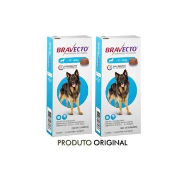 Imagem de Combo 2x Comprimido Bravecto Para Cães de 20 a 40