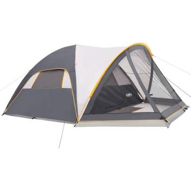 Imagem de Tenda de acampamento UNP Dome para 6 pessoas com sala de tela 4,3x3,4x