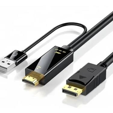Imagem de Cabo Adaptador HDMI 2.0 Para Displayport 1,8m 144hz P/ Dell