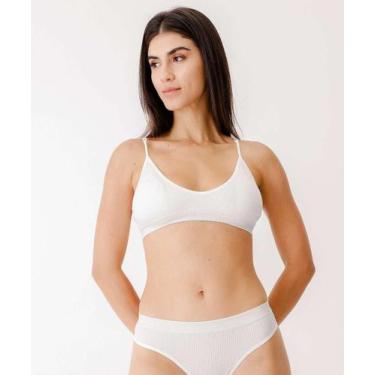 Imagem de Sutiã Top Sem Costura Brilho Lurex Marisa Branco-37010, Branco, 44