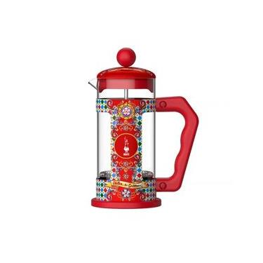 Imagem de Cafeteira Francesa Bialetti French Press 1 Litro vermelha: Edição Especial Dolce & Gabbana Carretto Siciliano