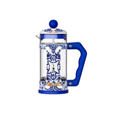 Imagem de Cafeteira Francesa Bialetti French Press 350ml: Edição Especial Dolce & Gabbana Blu Mediterraneo