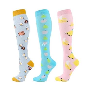 Imagem de Meias De Compressão Para Mulheres E Homens, 3 Pares, 20-30mmHg, Altura