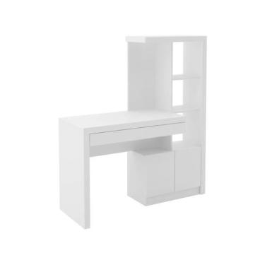 Imagem de Escrivaninha Estante com 2 Portas e Gaveta ME4143 Branco - Tecno - Tec