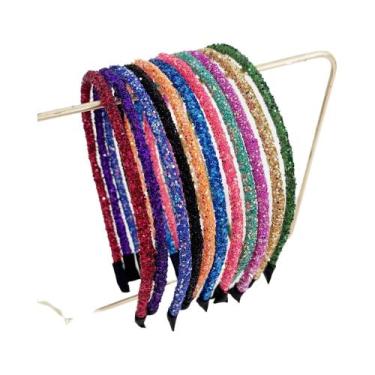 Imagem de Faixas De Cabelo Com Glitter, 11 Peças, Acessórios Para Cabelo Feminin
