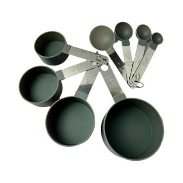 Imagem de Conjunto De Copos E Colheres Medidoras De Plástico Multiuso Com Cabo D