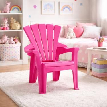 Imagem de Poltrona Plástica Americana Infantil Rosa Escritex - Conforto, Segurança e Estilo para Crianças