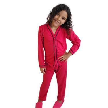Imagem de Pijama Infantil de Frio Aberto Com Botões Conjunto Longo - PIJAMAS VIÇ
