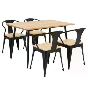 Imagem de Conjunto de Jantar Vintage 1 Mesa com 4 Cadeiras Just Home Collection