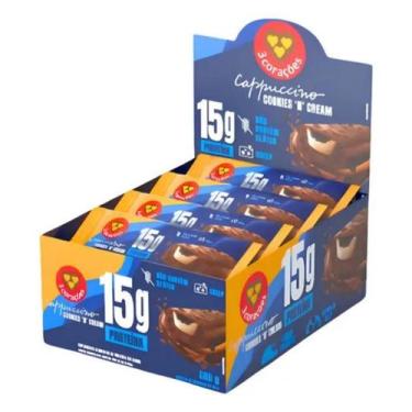 Imagem de Display barra proteína cappuccino cookies n cream 12 un 50gr - 3 Coraç