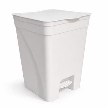 Imagem de Lixeira com Pedal 7,5L Útil Plástico 100 Reciclado 26cm Banheiro Lavab