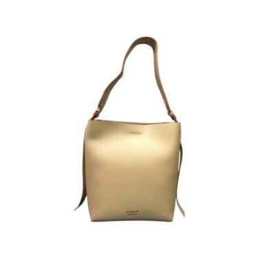 Imagem de Bolsa Feminina Colcci Bucket Minimal Média Bege-Feminino