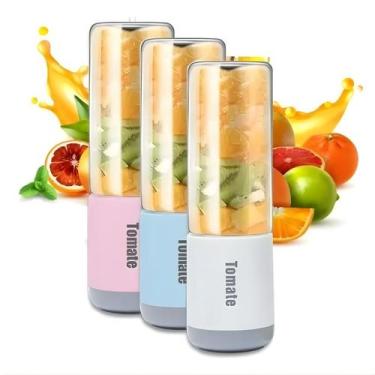 Imagem de Mini Liquidificador Portátil USB 6 Lâminas 330ML - Tomate, 3.7 V