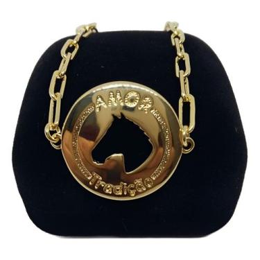 Imagem de Bracelete Idêntica A Ouro Elo Cadeado 3mm Banhada a Ouro - Joias Nobre