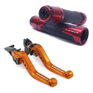 Imagem de Kit Manete Manopla Esportivo Cb300f Twister Gravado A Laser - Special 