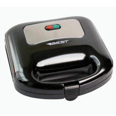 Imagem de Sanduicheira Best Mini Grill Antiaderente Preta - FS-8016A, 220V