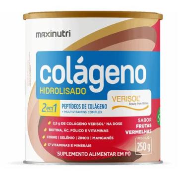 Imagem de Colágeno Hidrolisado Verisol Hair Skin 250g Maxinutri, Frutas Vermelha
