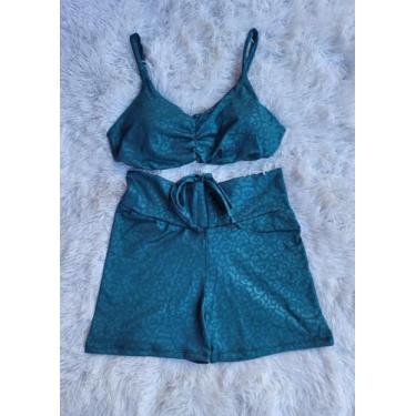Imagem de Short e Top com bojo Conjunto Academia Feminino Fitness - Pijamas Viço