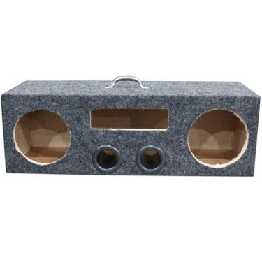 Imagem de Caixa Vazia Ativa Para 2 De 6 Polegadas + Alça + Furo Radio - OESTESOM