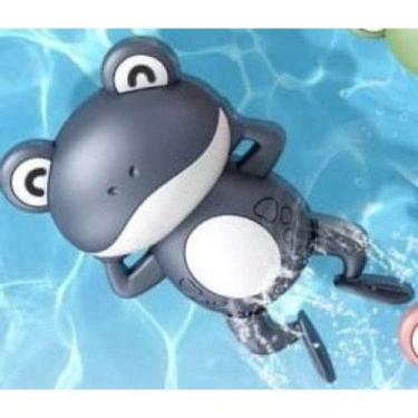 Imagem de Brinquedo Nadador Para Bebê De Banho Sapo Nada - NoBrand, Roxo