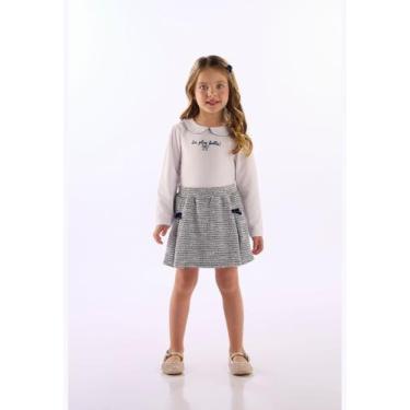 Imagem de Conjunto Cotton Short-Saia Tweed Up Baby, Branco