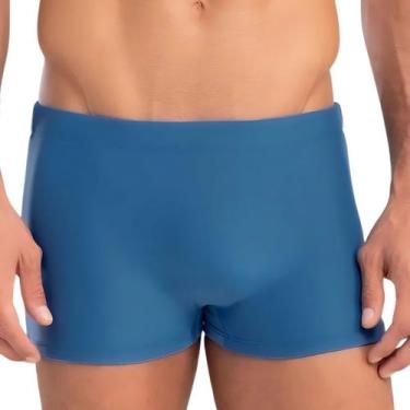 Imagem de Sunga Boxer Lisa Vivo Lateral - Mash, Azul az06, GG