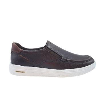 Imagem de Sapatenis masculino pegada - 112001 - coffe / conhaque / branco - 41, 