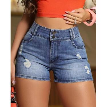 Imagem de Shorts Jeans Feminino Pitbull Lançamento Ref 88306, Azul, 46