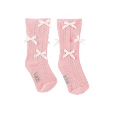 Imagem de Meia Longa Rosa com Laço Menina Kukiê, Rosa, U