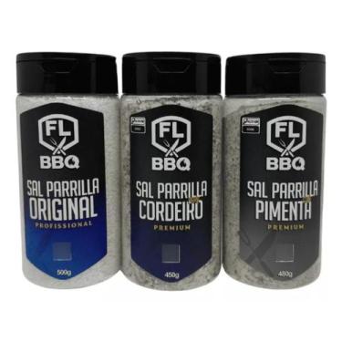 Imagem de Sal parrilla cordeiro pimenta original flbbq kit churrasco - kit flbbq