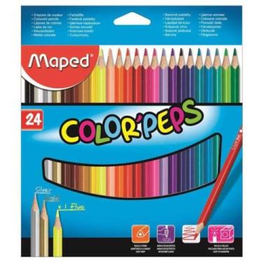 Imagem de Lapis de cor triangular maped color pets - 24 cores