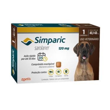 Imagem de Antipulgas Zoetis Simparic Cães 40.1 A 60 Kg - 1 Comp 120Mg