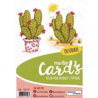 Imagem de Régua Médio Cards Apliques e Pinturas - Cactos 08 - Decorart