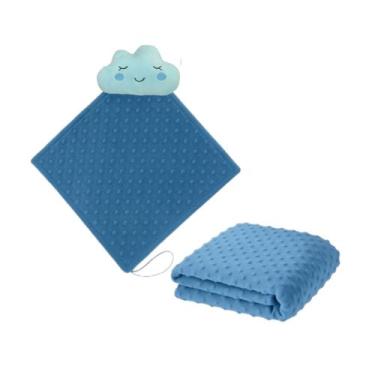 Imagem de Manta Cobertor Alto Relevo + Naninha com Pelucia para Bebê - Xukinha S