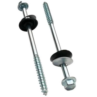 Imagem de Parafuso Telheiro 5/16 110mm Zincado 300 Unidades Completo - PREGOFORT