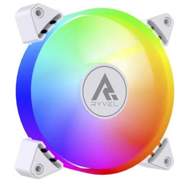 Imagem de Cooler Para Gabinete Ryvel Snowy White, ARGB, 120mm, Branco, RY-FN-SW-