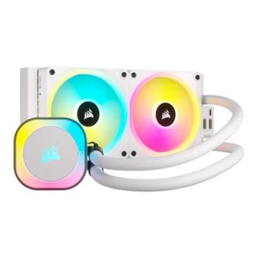 Imagem de Water Cooler Corsair Icue Link H100i, RGB, 240mm, White Aio - Cw-9061005-ww