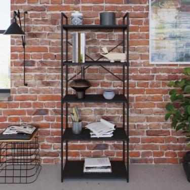 Imagem de Estante com 5 Prateleiras 152cm x 60cm x 33cm Yon Preto - Metalig