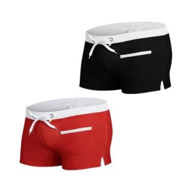 Imagem de Calções De Banho Masculinos De Secagem Rápida, Elásticos, Com Forro De