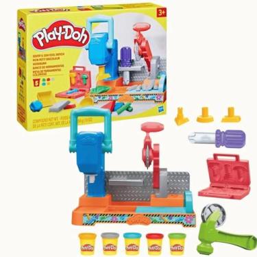 Imagem de Massinha Play Doh Mesa De Ferramentas Com 5 Potes  Hasbro