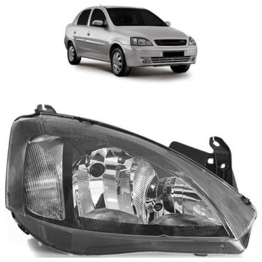 Imagem de Farol Dianteiro Corsa G2 Montana G1 2003 A 2012 Máscara Negra - Automo