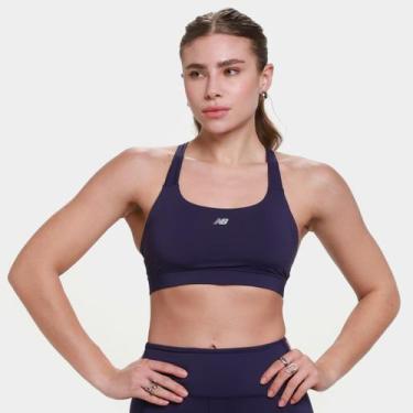 Imagem de Top New Balance Essentials Run Feminino, Roxo, M