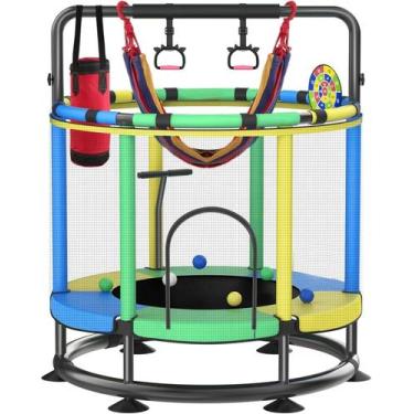 Imagem de Trampolim JO bulidershrs 55" para crianças pequenas, antirruído, 200 k