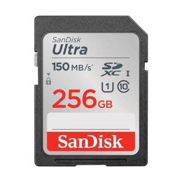 Imagem de Cartão Sandisk Ultra SD 256GB SDHC e SDXC, Classe 10, Leitura até 150M