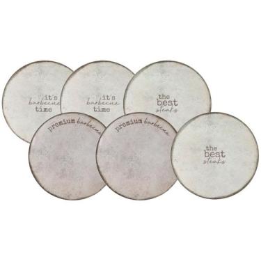 Imagem de Jogo De Pratos Raso 28cm Kit 6 Peças Churrasco Rustic Tramontina Porce
