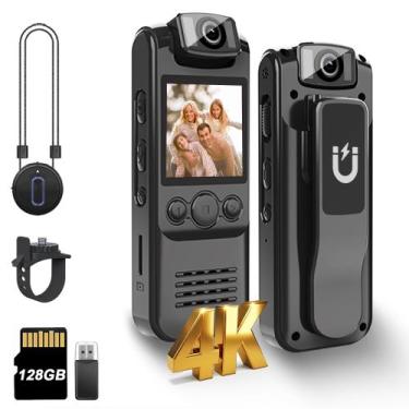 Imagem de Câmera Corporal SixBondsCam 4K 128 GB Mini Vestível